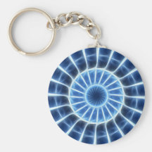 Caleidoscopio azul 2 llaveros personalizados