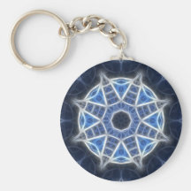 Caleidoscopio azul 4 llaveros