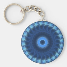 Caleidoscopio azul 5 llavero personalizado