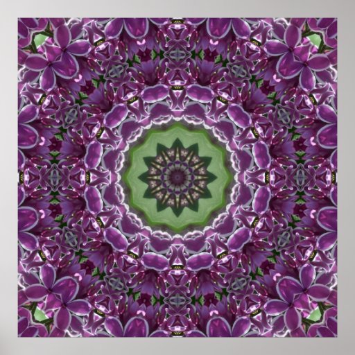 Caleidoscopio de las lilas impresiones