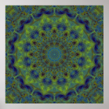 Caleidoscopio del fractal de la serenidad posters