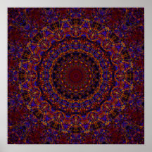 Caleidoscopio del fractal de las secuencias poster