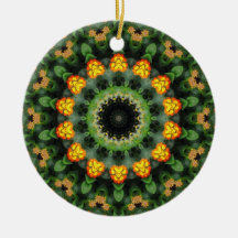 Caleidoscopio hermoso 2 del Lantana del naranja y  Adorno De Navidad