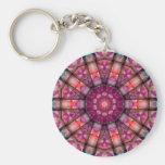 Caleidoscopio rosado llaveros personalizados
