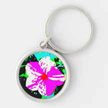 Caleidoscopio rosado y blanco 4 en punto llaveros personalizados