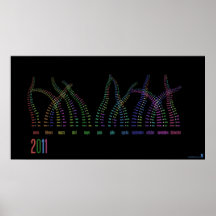 Calendario 2011 (negro de la hierba del balneario) impresiones