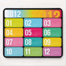 Calendario anual 2012 tapetes de raton