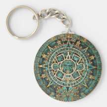 Calendario azteca detalladamente llavero personalizado