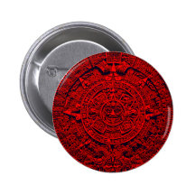 Calendario azteca - rojo pin