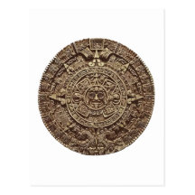Calendario azteca tarjeta postal