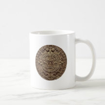 Calendario azteca tazas de café
