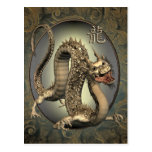 Calendario chino del dragón 2012 del vintage tarjetas postales