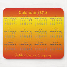 Calendario de la pendiente Mousepad 2013