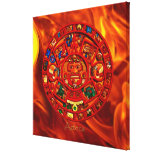 Calendario de Sun y impresión mayas \ aztecas del  Impresión En Lienzo Estirada