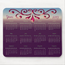 Calendario decorativo 2013 alfombrillas de ratones