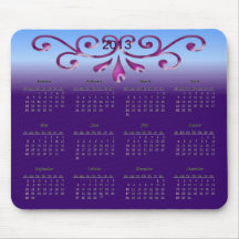 Calendario decorativo 2013 tapete de raton