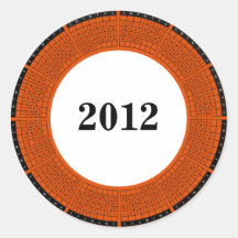 Calendario del Año Nuevo 2012 Pegatina