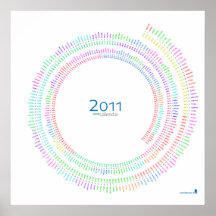 Calendario espiral 2011 (/english blanco) poster