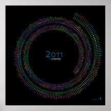 Calendario espiral 2011 (/english negro) posters