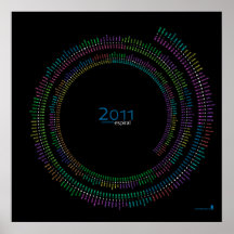 Calendario espiral 2011 (negro/españoles) poster
