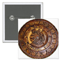 Calendario maya con un agujero en el centro pin