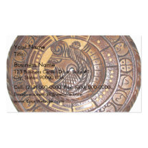 Calendario maya con un agujero en el centro tarjetas personales