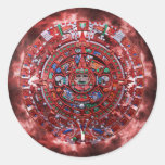 Calendario maya llameante pegatinas  