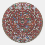 Calendario maya pegatinas redondas