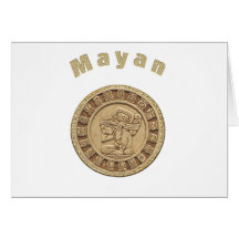 Calendario maya tarjetón