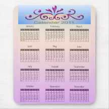 Calendario Mousepad 2011 Alfombrilla De Ratones