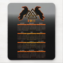 Calendario Mousepad de Valknut Alfombrilla De Ratón