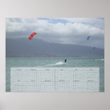 Calendario que practica surf 2010 de la cometa (24 impresiones