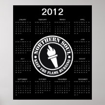 Calendario septentrional retro del alma 2012 impresiones