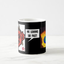 ¡Calentamiento del planeta, Satan, él aprende tan  Tazas De Café