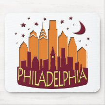 Caliente mega del horizonte de Philadelphia Tapete De Ratón