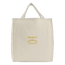 California, bolso de ultramarinos, bolsa bordada