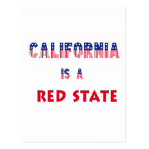 California es un estado rojo tarjetas postales
