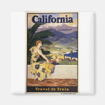 California este verano. Viaje en tren Imán De Frigorífico