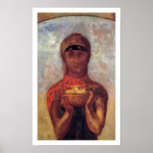 Cáliz del misterio - Odilon Redon - arte espiritua Impresiones
