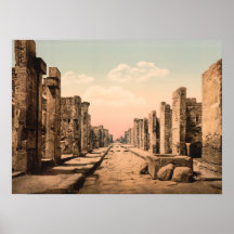 Calle de Fortuna, Pompeya, Campania, Italia Impresiones