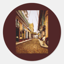Calle de Habana La Habana Cuba Pegatinas Redondas