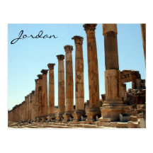 calle de la columna del jerash tarjetas postales