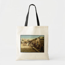 Calle de Marr, vintage Photochrom de Túnez, Túnez Bolsas
