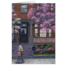 Calle de Philadelphia en primavera Tarjetón