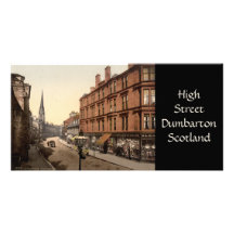 Calle principal, Dumbarton, Escocia Tarjeta Fotográfica Personalizada