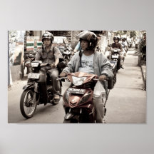 callejón del motorista de Bali Indonesia Impresiones