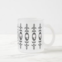 Camafeo barroco del damasco tazas de café