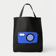 Cámara azul brillante. En negro Bolsa