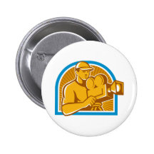 Cámara de película del vintage del equipo de filma pins