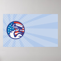 Cámara de seguridad americana del águila calva poster